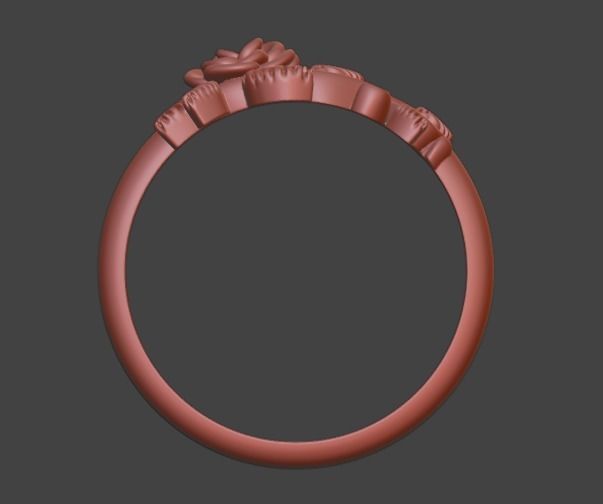 Anillo de rosa  3D print model_2
