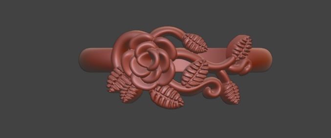 Anillo de rosa  3D print model_1