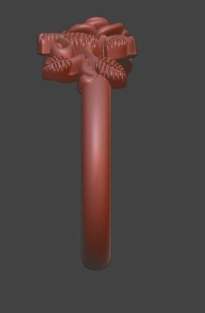Anillo de rosa  3D print model_3