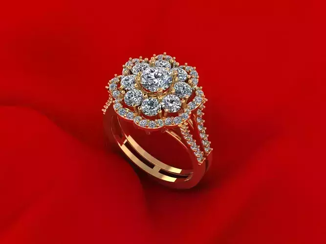 Halo Diamond Ring R3