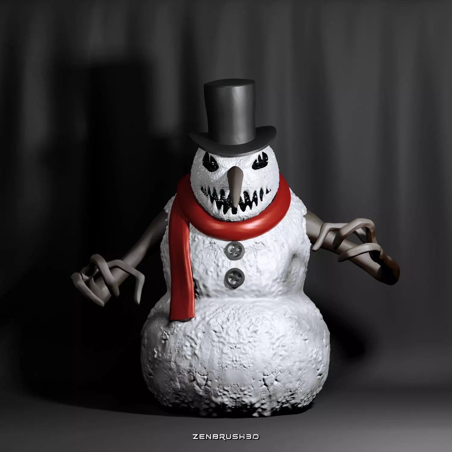 EVIL SNOWMAN - CHRISTMAS STL - 3D PRINTING  3D print model_0