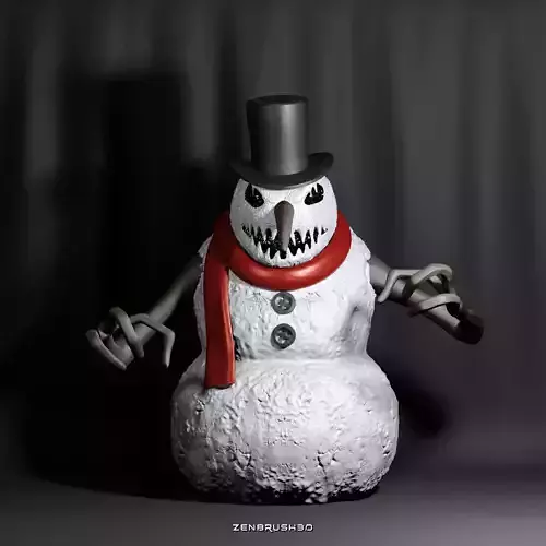 EVIL SNOWMAN - CHRISTMAS STL - 3D PRINTING  3D print model