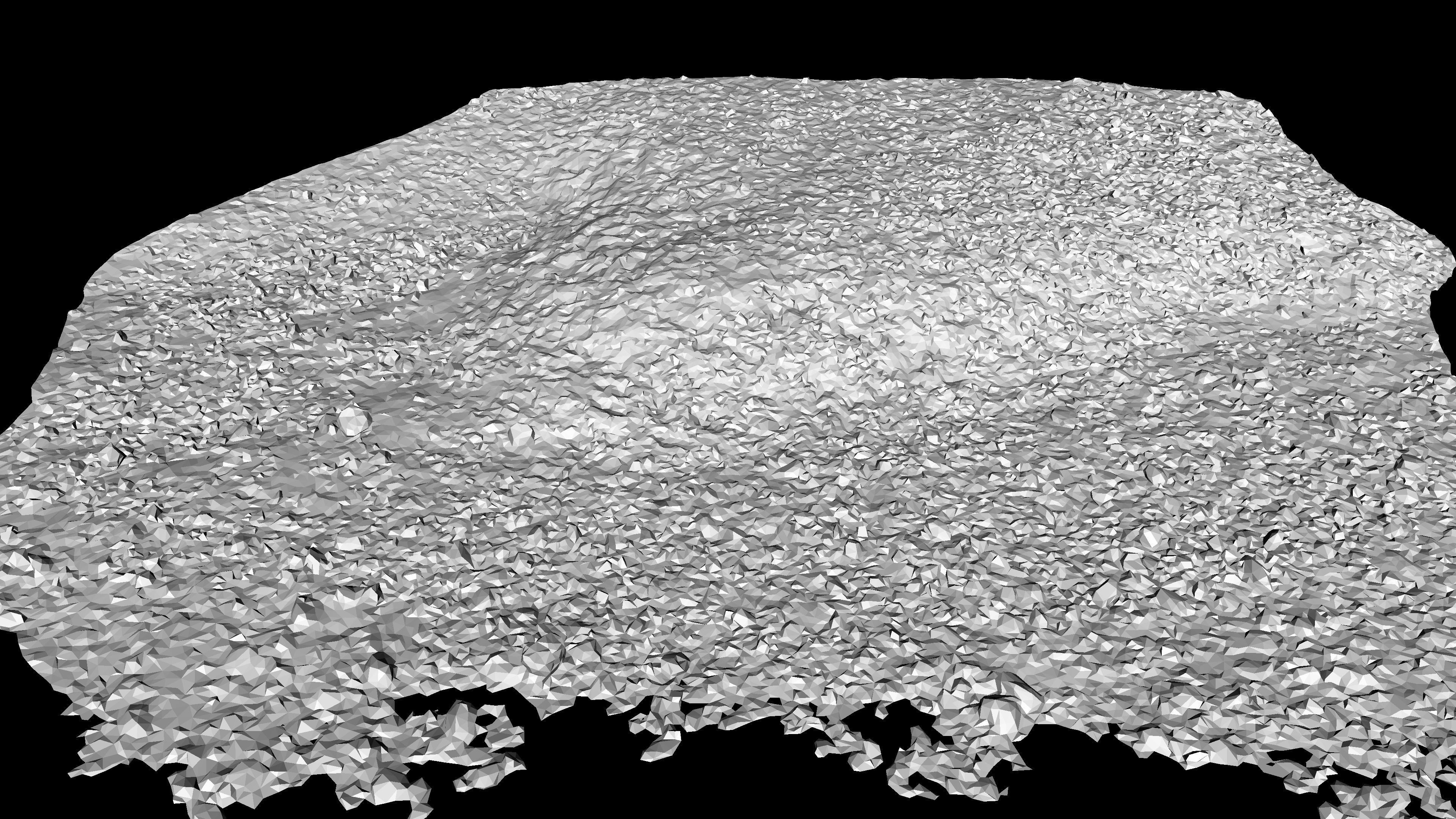 Alpine river fine gravel embankment Low-poly 3D model_21