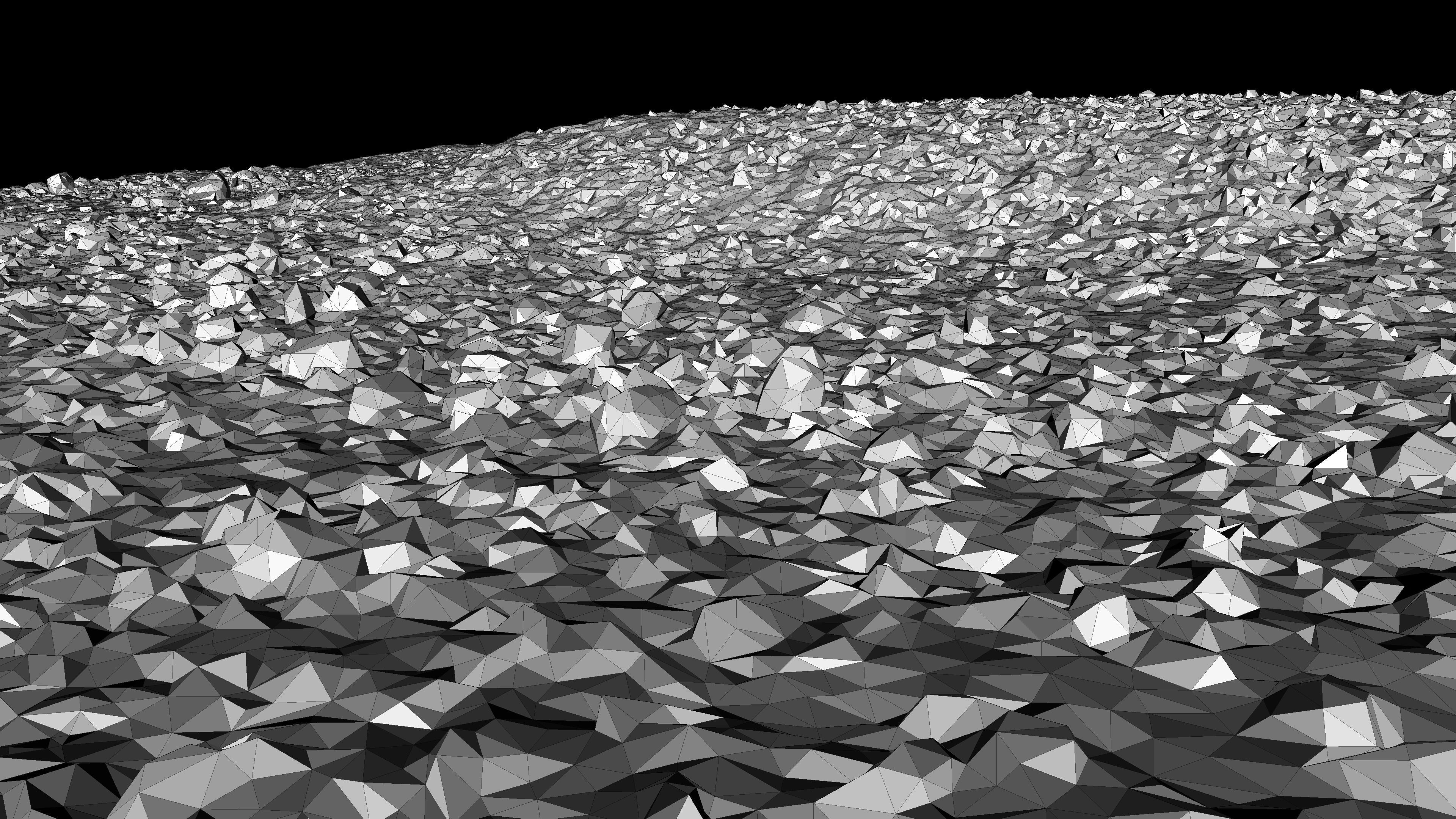 Alpine river fine gravel embankment Low-poly 3D model_26