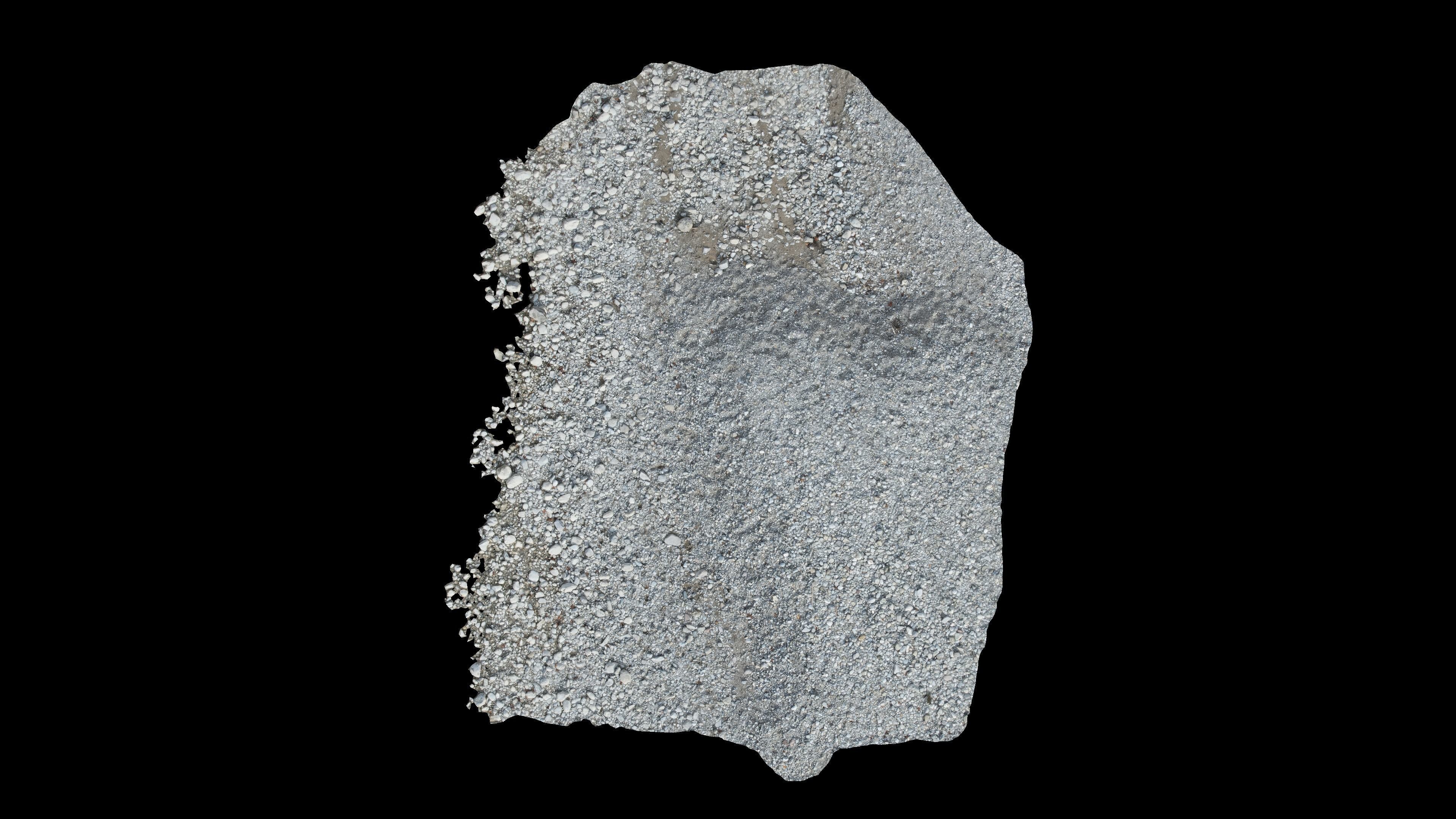 Alpine river fine gravel embankment Low-poly 3D model_15
