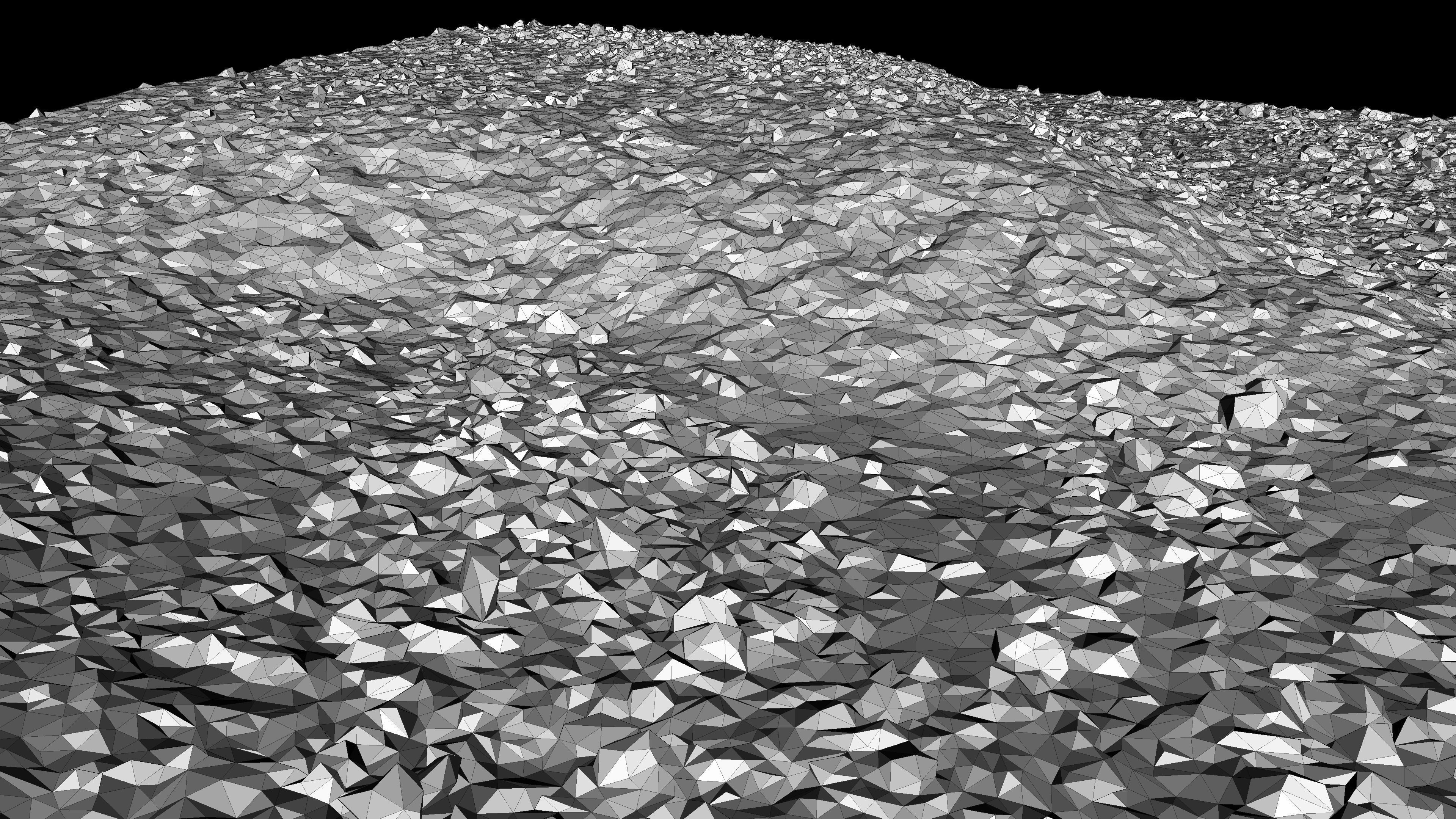 Alpine river fine gravel embankment Low-poly 3D model_2