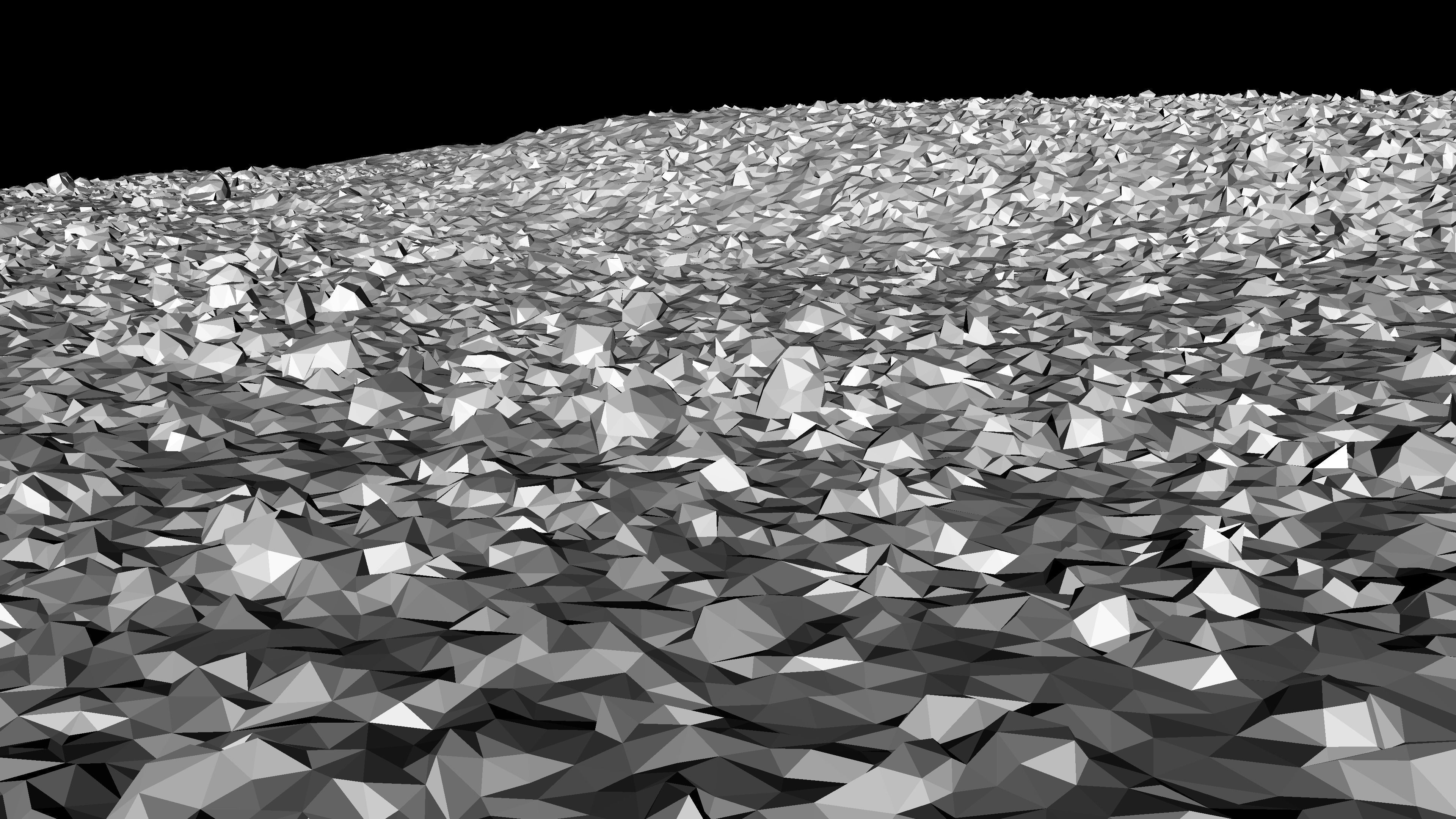 Alpine river fine gravel embankment Low-poly 3D model_22