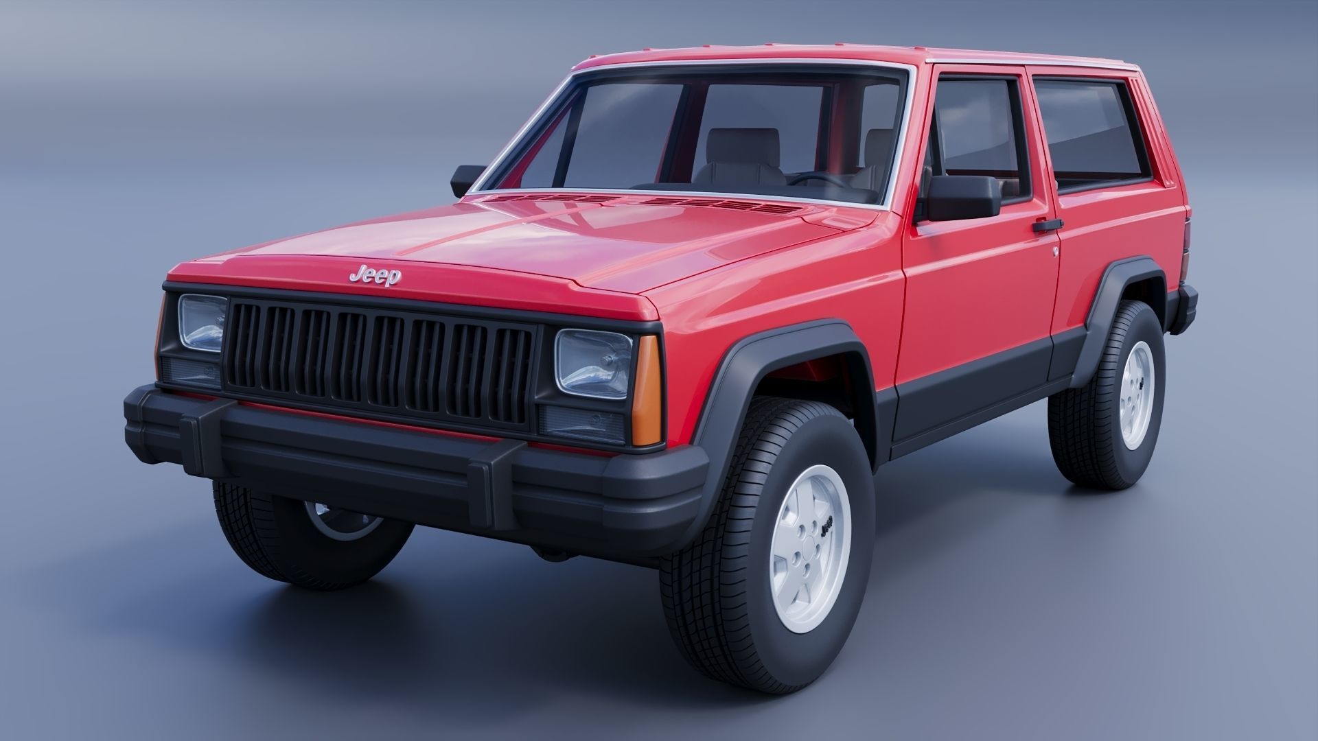 Jeep Cherokee XJ 2 Door 1984 3D print model_2