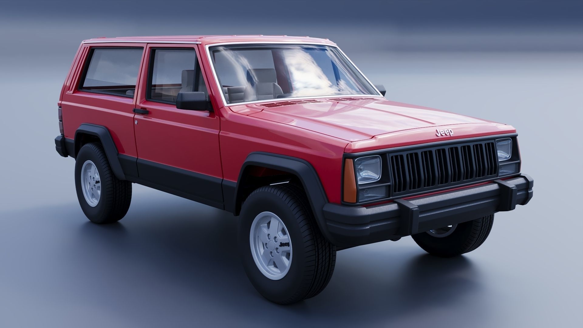 Jeep Cherokee XJ 2 Door 1984 3D print model_8