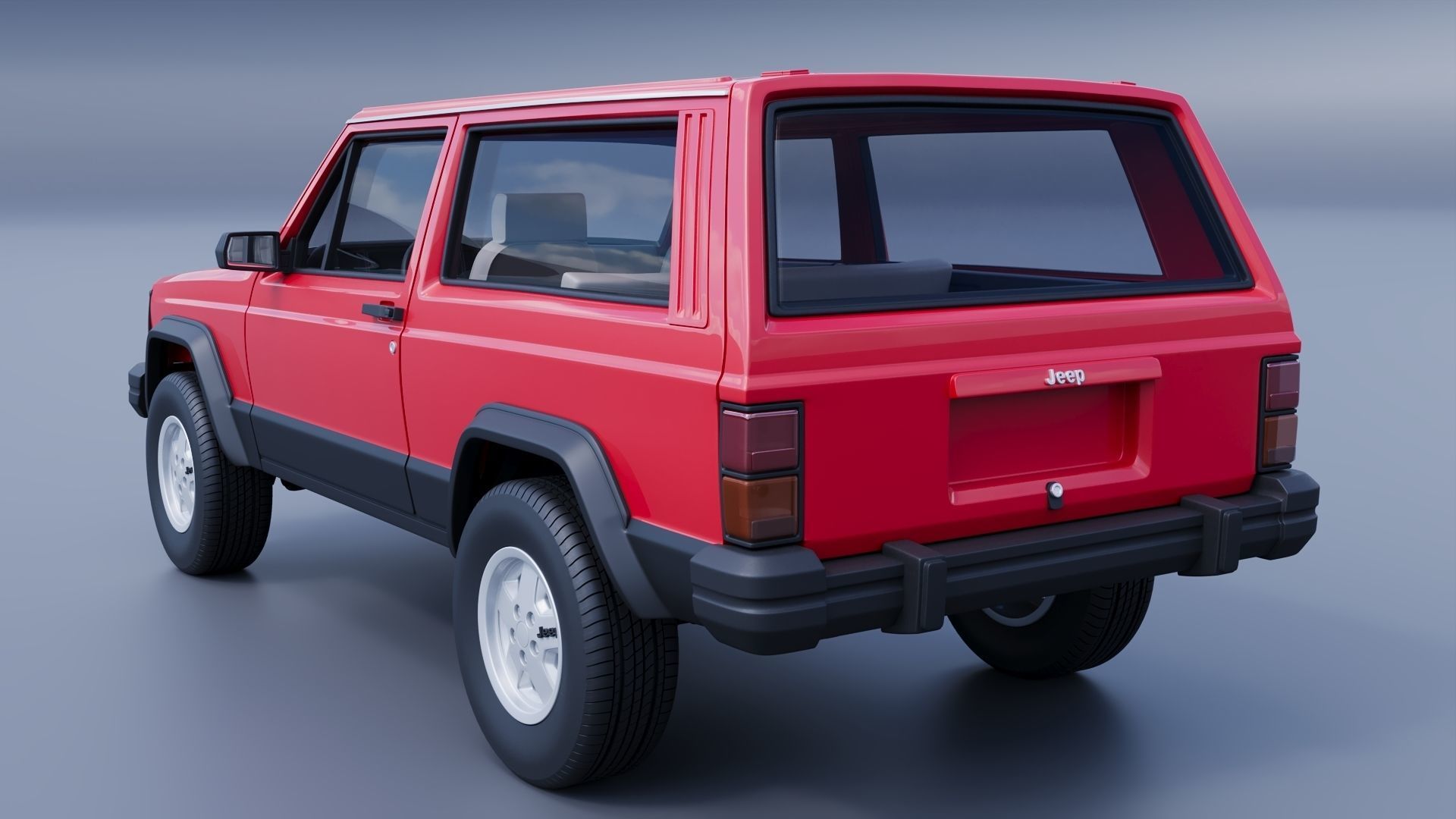 Jeep Cherokee XJ 2 Door 1984 3D print model_4