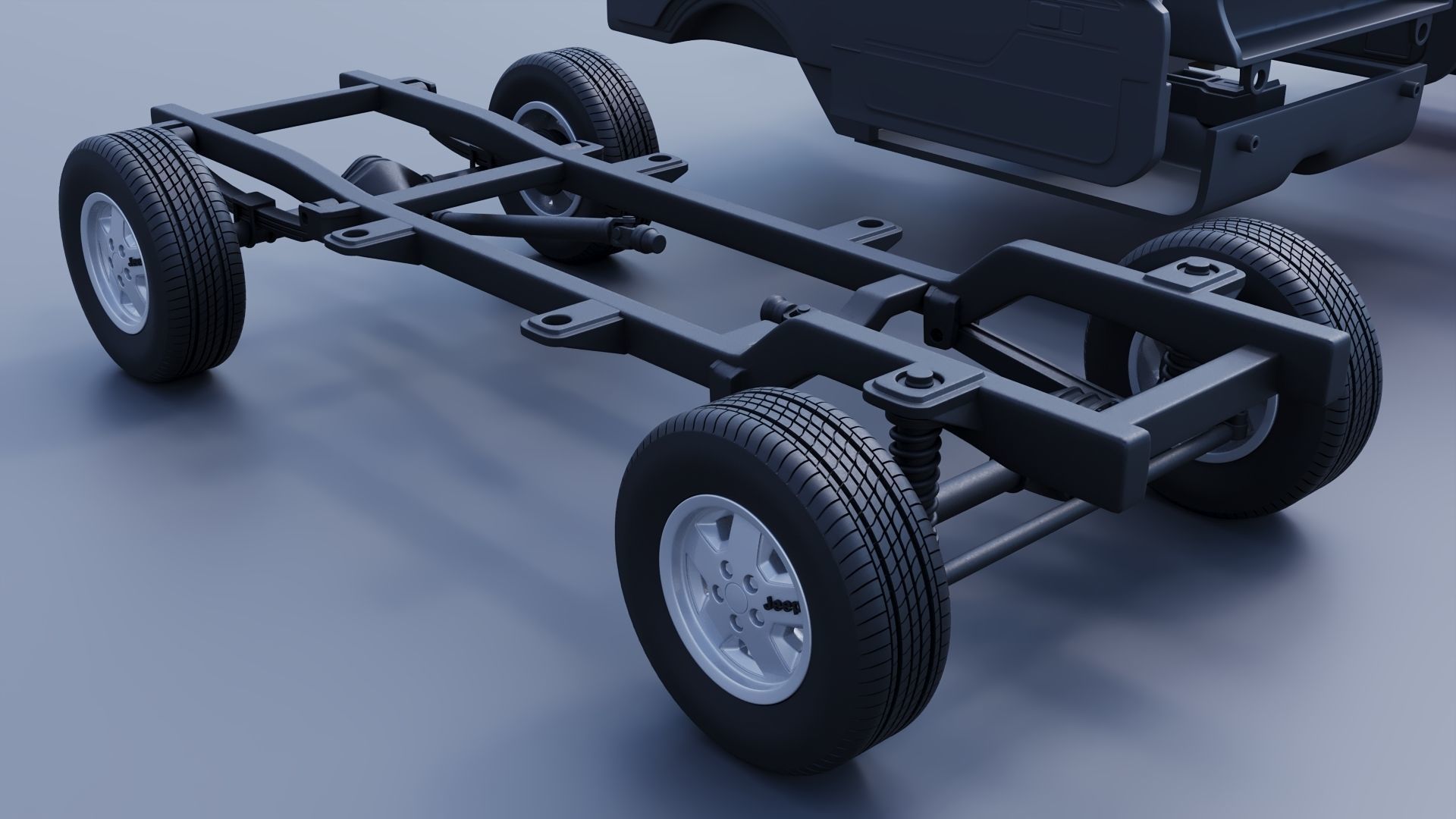 Jeep Cherokee XJ 2 Door 1984 3D print model_22