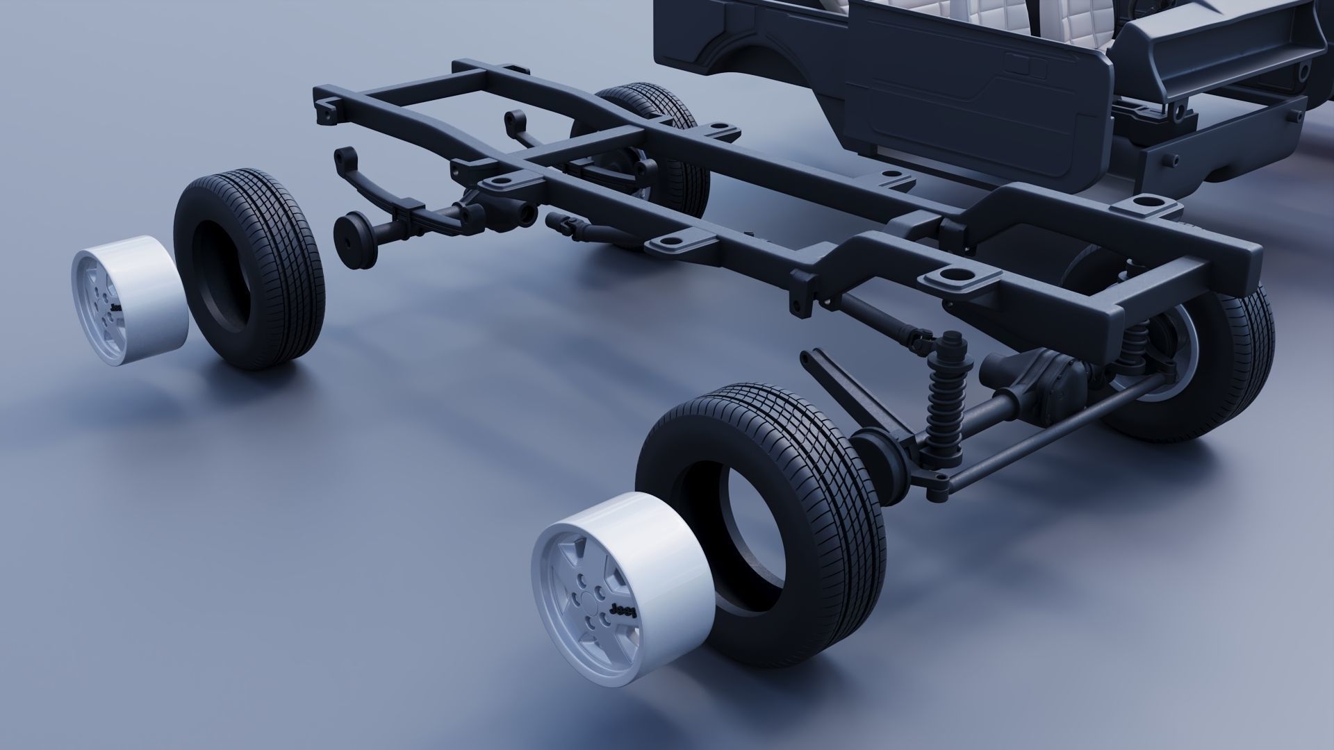 Jeep Cherokee XJ 2 Door 1984 3D print model_23