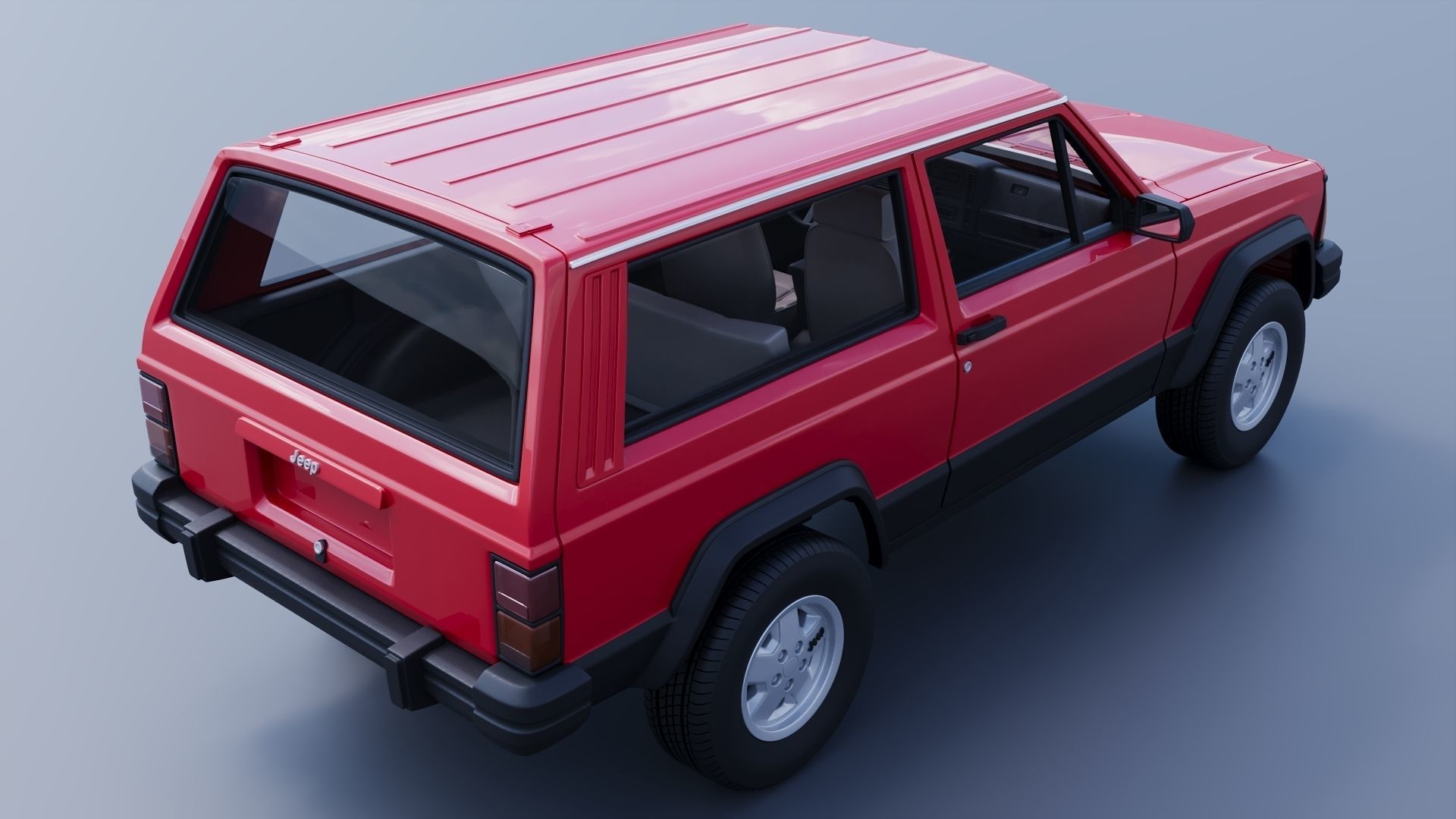Jeep Cherokee XJ 2 Door 1984 3D print model_6