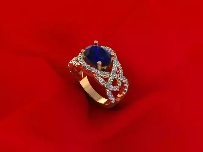 Twist Gemstone Ring R4