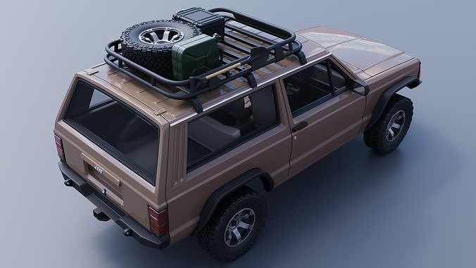 Jeep Cherokee XJ  2 Door 1984 Custom 3D print model 7