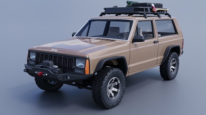 Jeep Cherokee XJ  2 Door 1984 Custom 3D print model 3