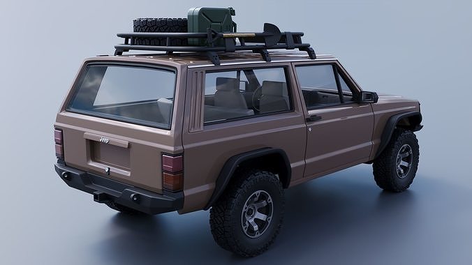 Jeep Cherokee XJ  2 Door 1984 Custom 3D print model 6