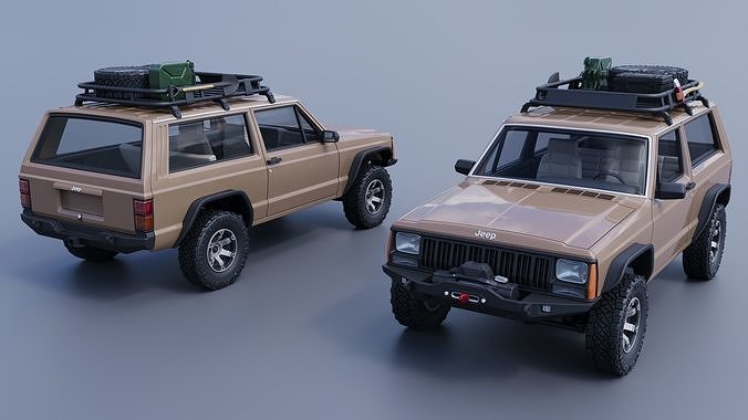 Jeep Cherokee XJ  2 Door 1984 Custom 3D print model 2