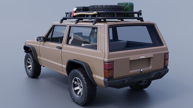 Jeep Cherokee XJ  2 Door 1984 Custom 3D print model 5