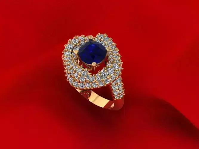 Creative Gemstone Ring 