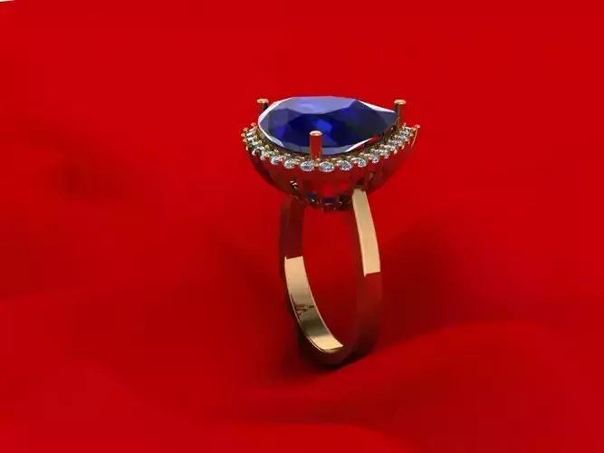 Gemstone Wedding Ring R2