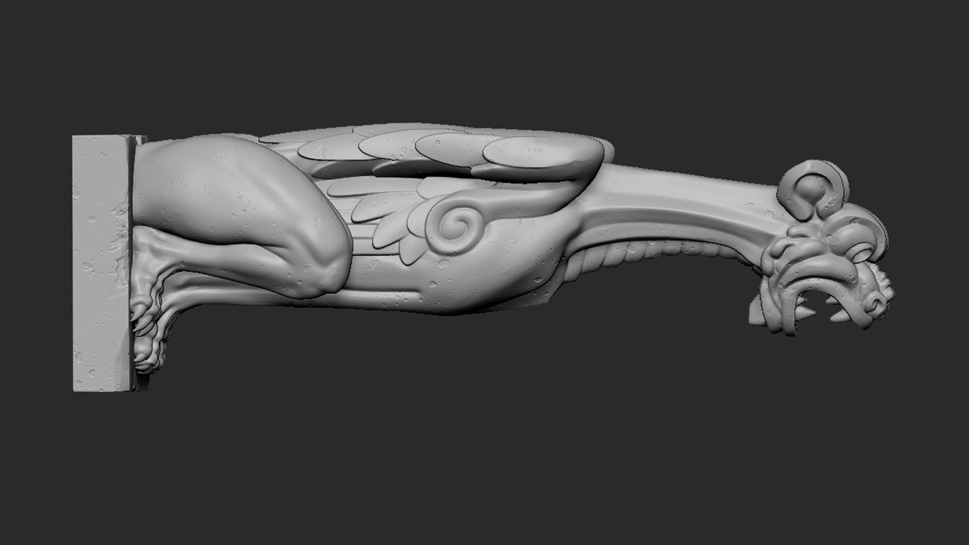 Gargoyle04 3D print model_3