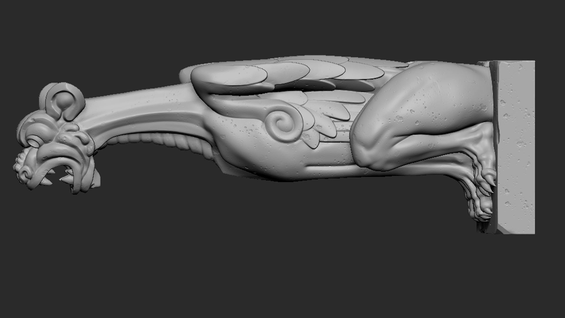 Gargoyle04 3D print model_6