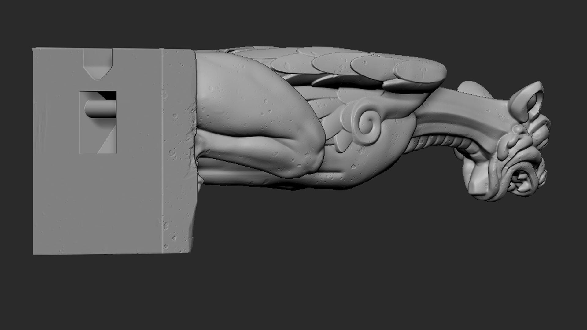 Gargoyle04 3D print model_4