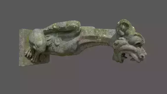 Gargoyle04 Low-poly 3D model