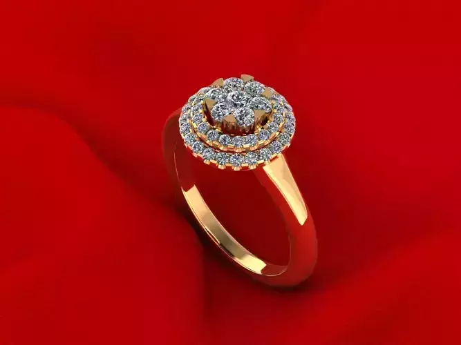 Side Stone Wedding Ring R2