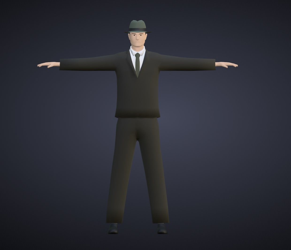 Stylized Detective Optimised Version Low-poly 3D model_1
