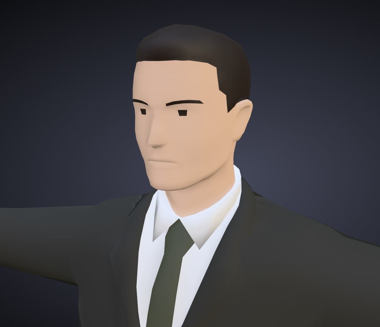 Stylized Detective Optimised Version Low-poly 3D model_11