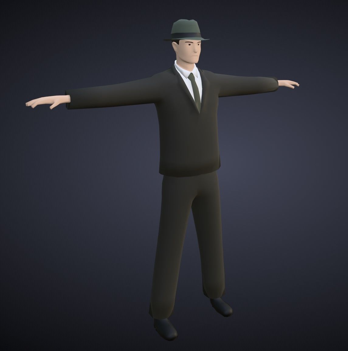 Stylized Detective Optimised Version Low-poly 3D model_3