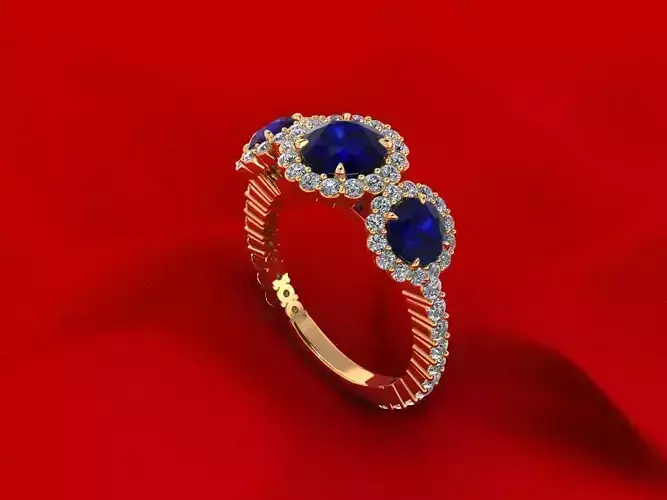 Three Stone Fashion Ring