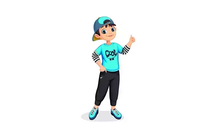 3D Game Model Young Boy