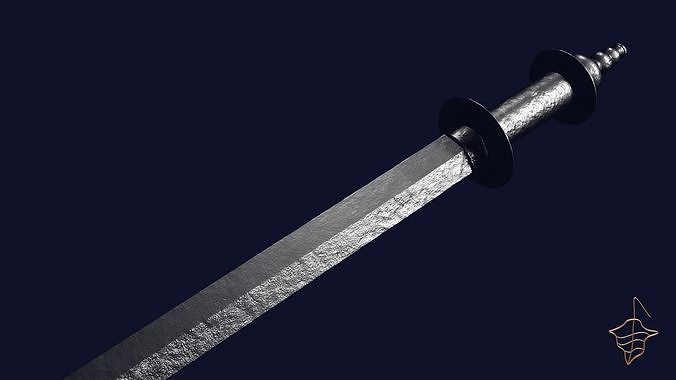 Gladius sword with Khora handle Low-poly 3D model