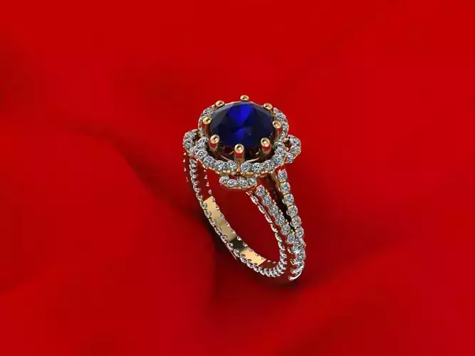 Halo Diamond Rings R1