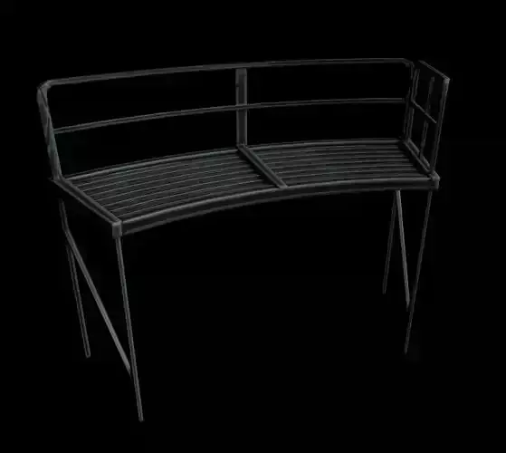 Asset Elevated Fence Low-Poly