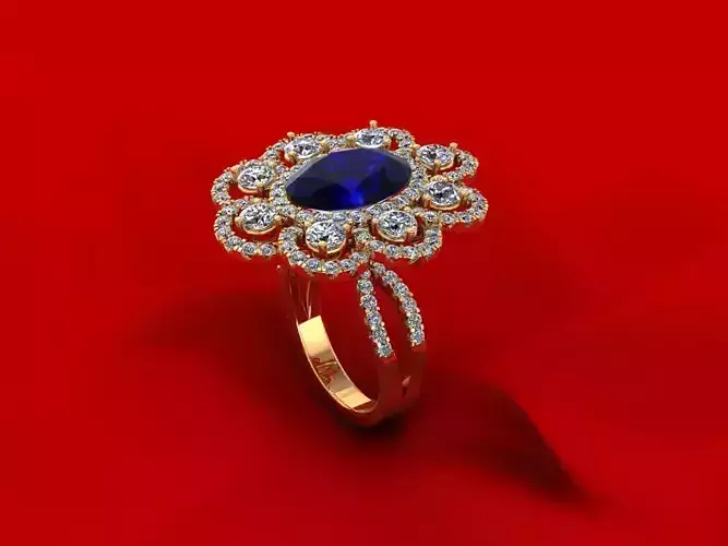 Gemstone Flower Rings