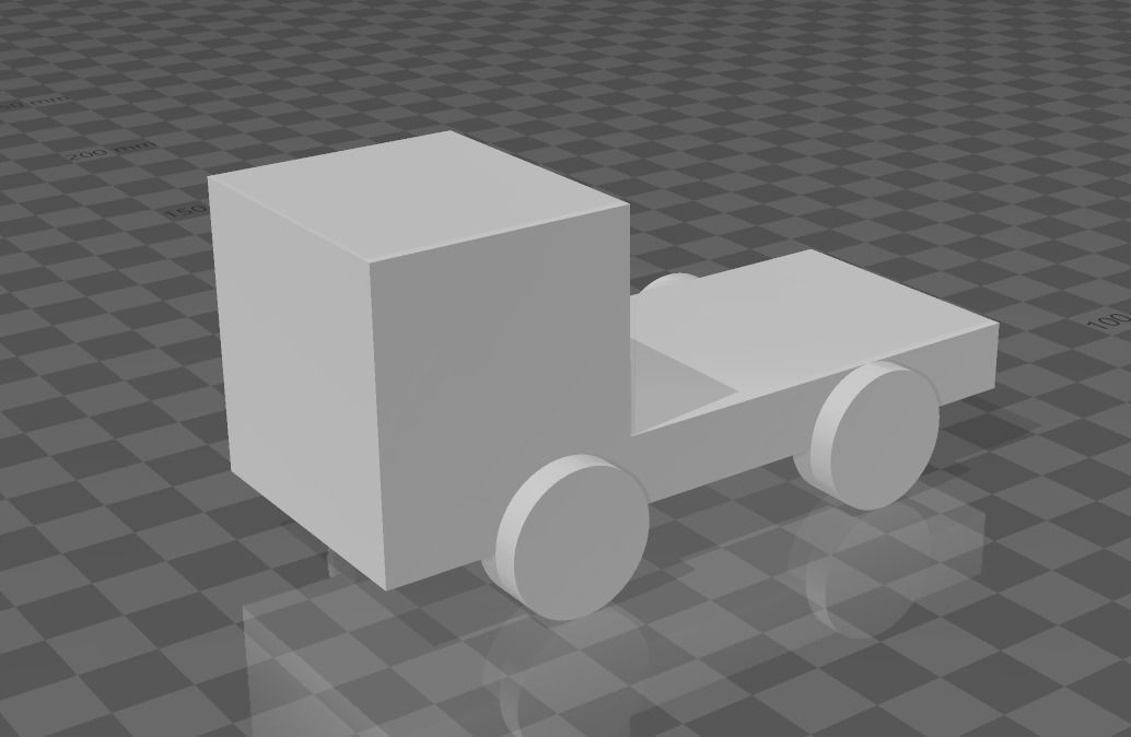 Simple 3D Truck 3D model_2