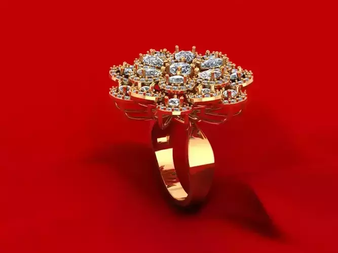 Flower Diamond Rings