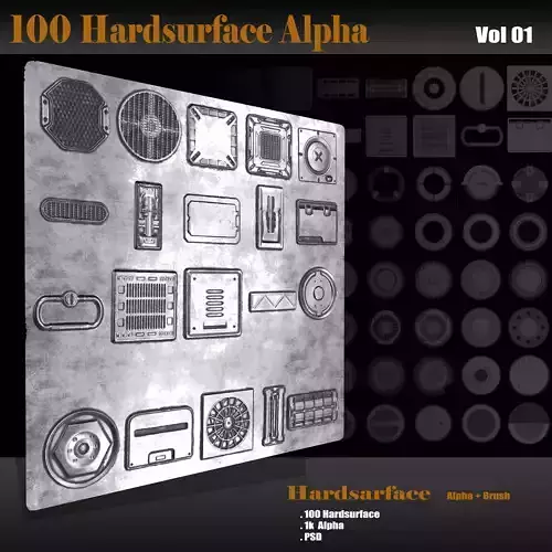 100 Hardsurface Alpha Texture