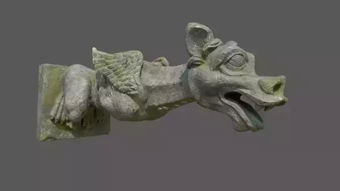 Gargoyle05 Low-poly 3D model