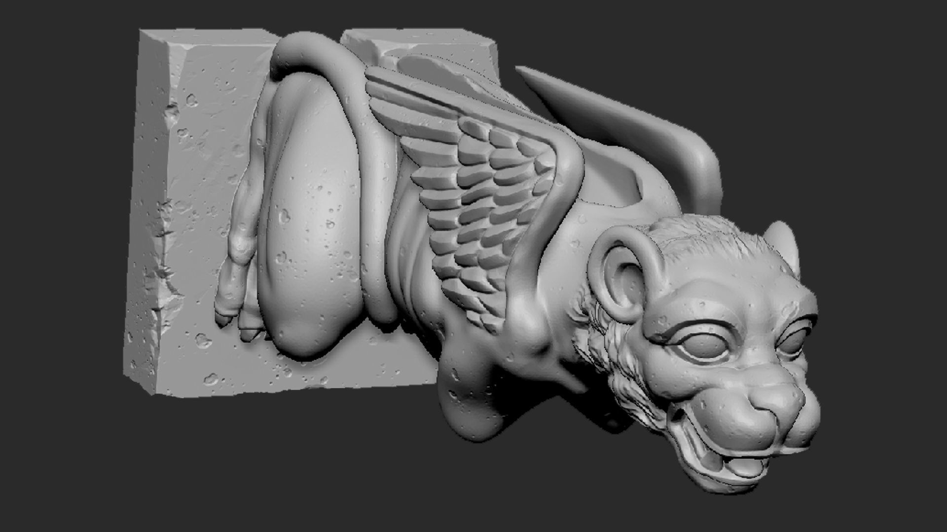 Gargoyle06 3D print model_12