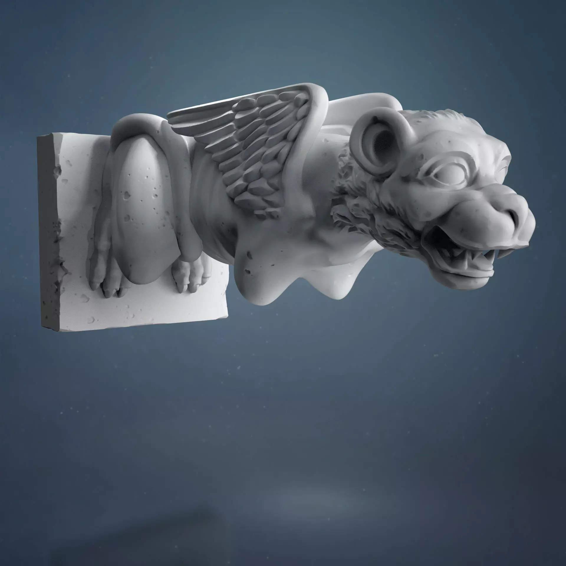 Gargoyle06 3D print model_0