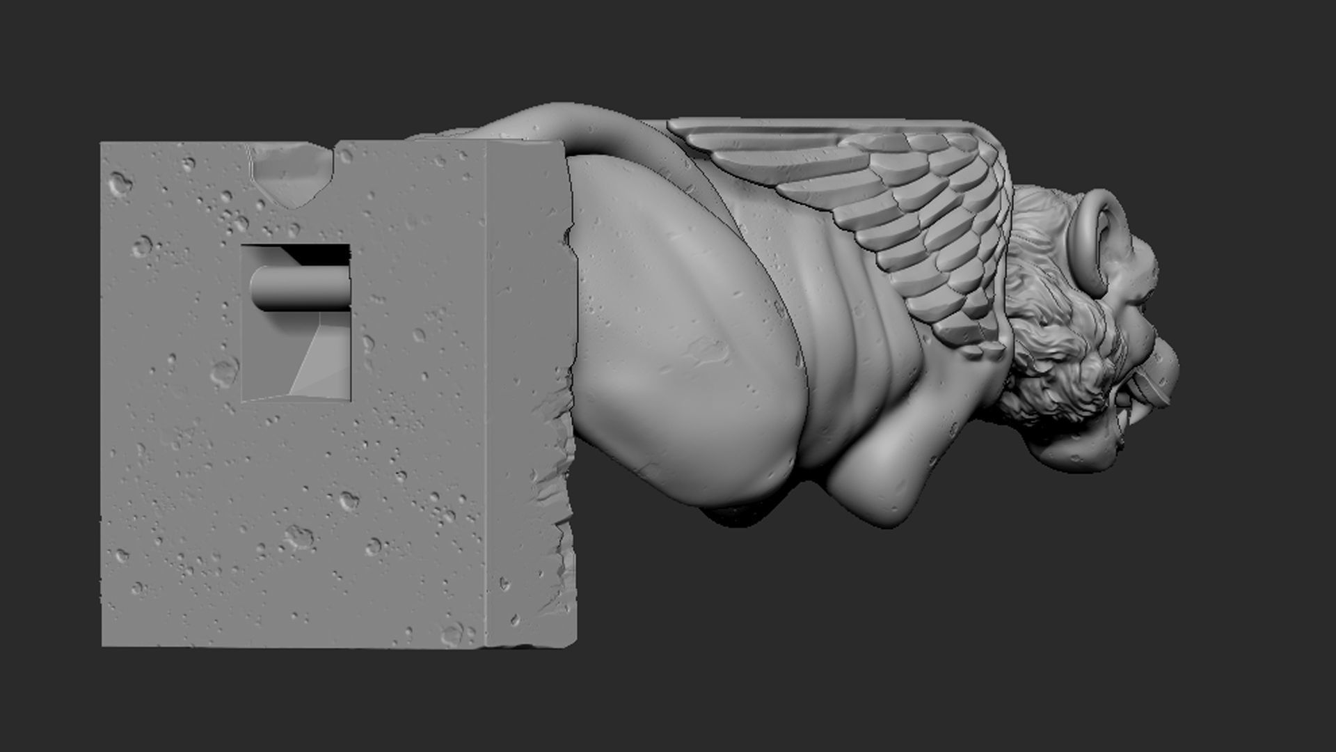 Gargoyle06 3D print model_6