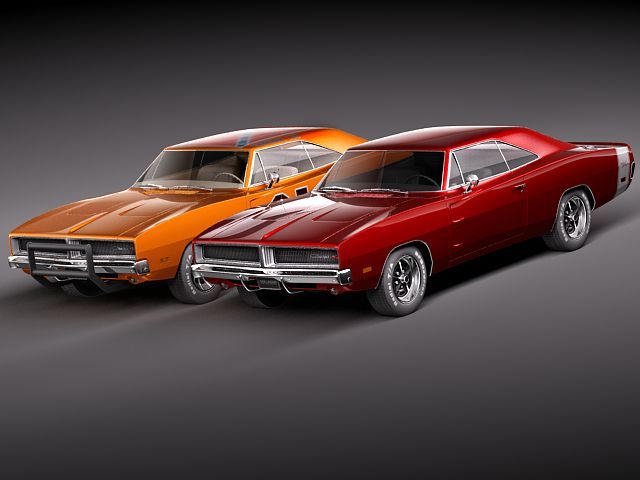 Dodge Charger 1969 RT - General Lee 3D Model 3D model