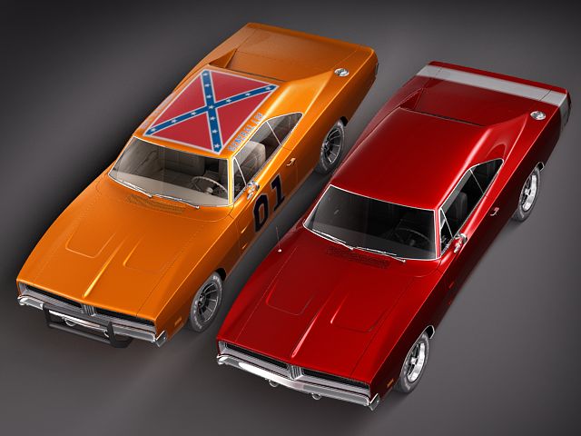 Dodge Charger 1969 RT - General Lee 3D Model 3D model_13