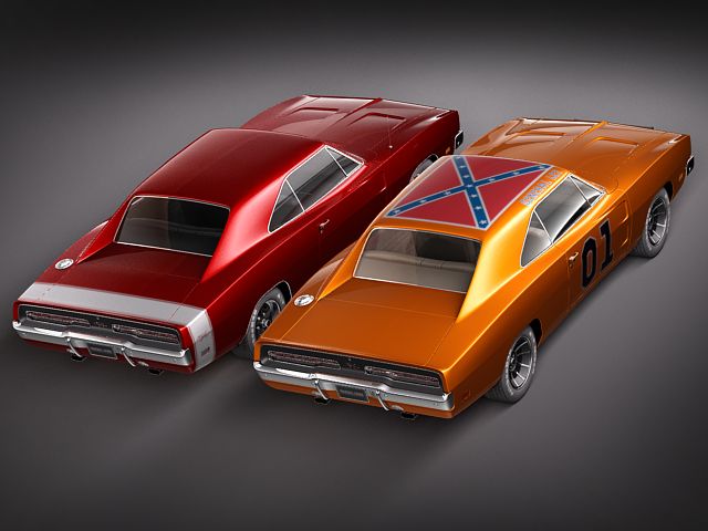 Dodge Charger 1969 RT - General Lee 3D Model 3D model_1