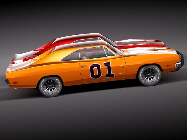 Dodge Charger 1969 RT - General Lee 3D Model 3D model_8